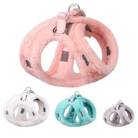 Soft and Warm Dog Harness and Leash Set - Winter Plush Dog Vest Harness with Reflective Bands (colour: Suit, Specifications (length * width): XL)